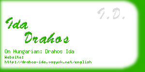 ida drahos business card